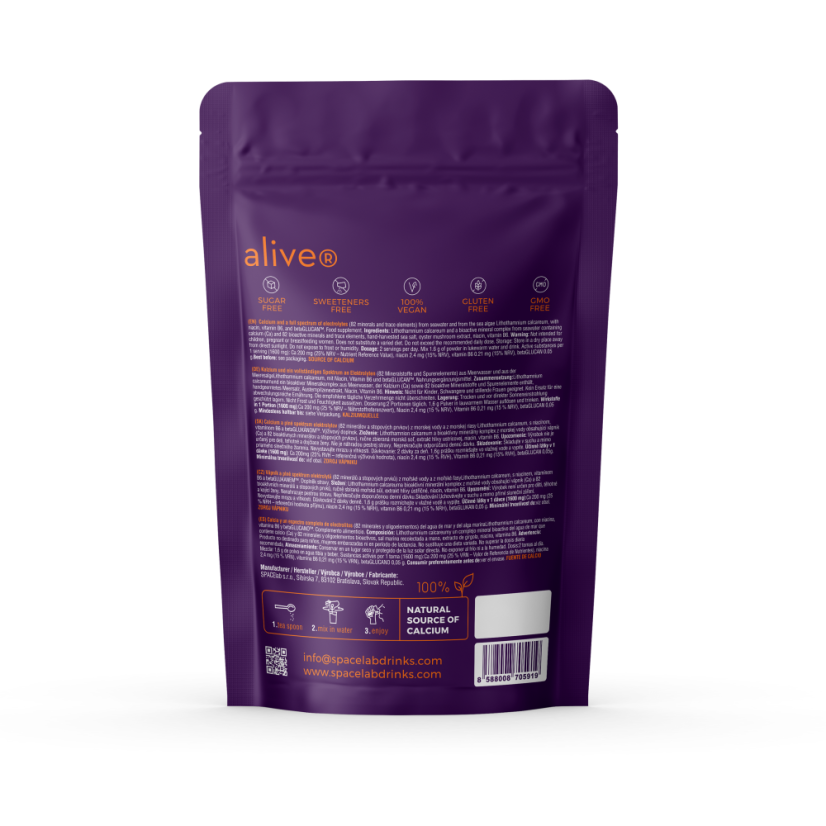 aliveR Full Spectrum Electrolytes – CALCIUM 136 g (85 servings)